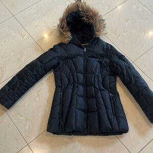 Women’s Andrew Marc Puffer with Fur Trim